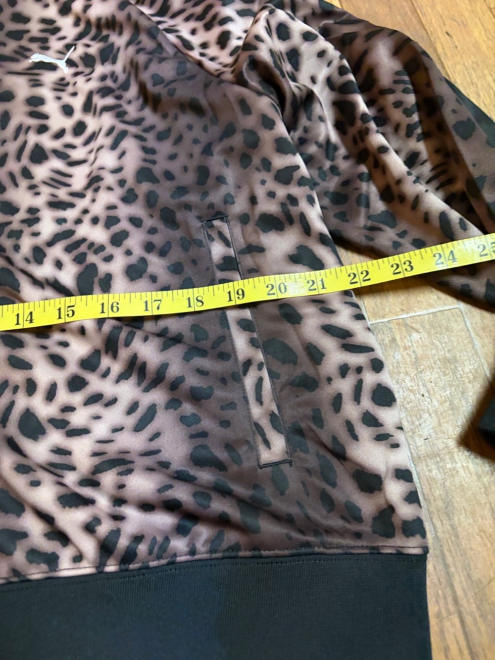 Puma Gray Leopard Print Bomber Jacket - Picture 8 of 8
